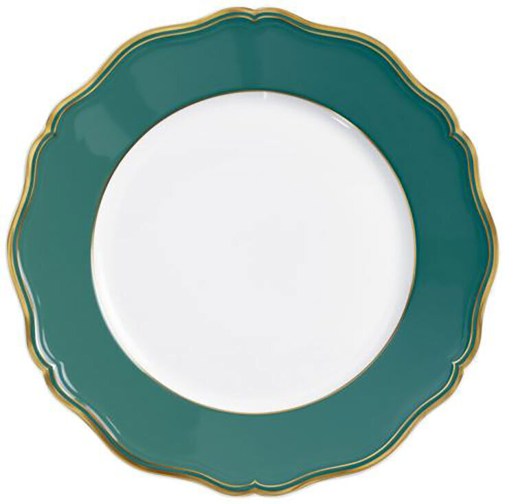 Raynaud Limoges Mazurka Or Turquoise Dinner Plate 10.6 Inch 0871-01-101027