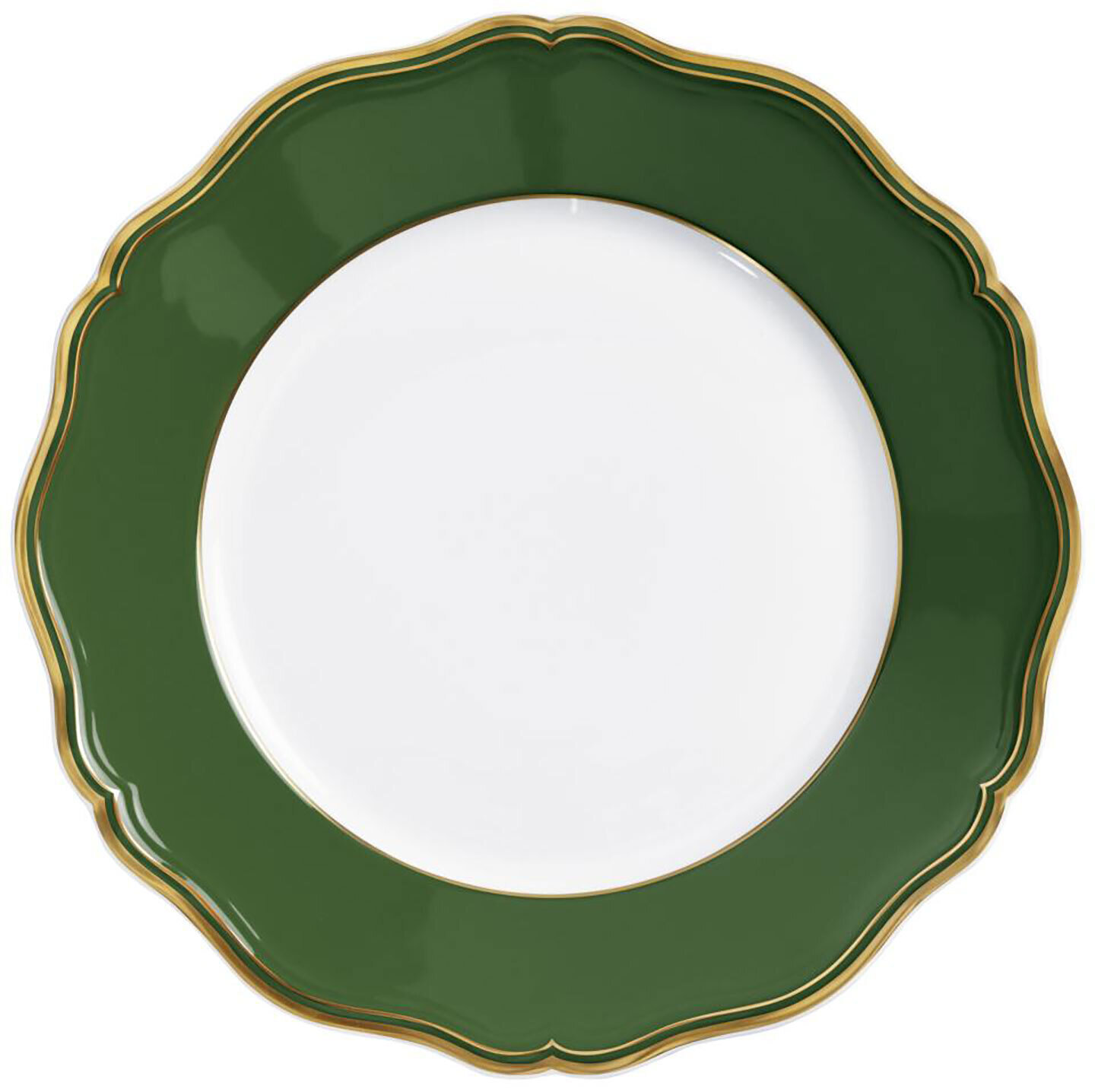 Raynaud Limoges Mazurka Or Green Dinner Plate 10.6 Inch 0872-01-101027