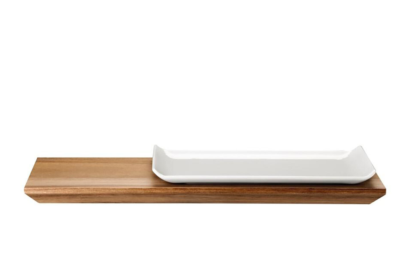 Thomas Loft White Loft Serving Tray with Acacia Wood Platter 11900-800001-90002, MPN: 11900-800001-…
