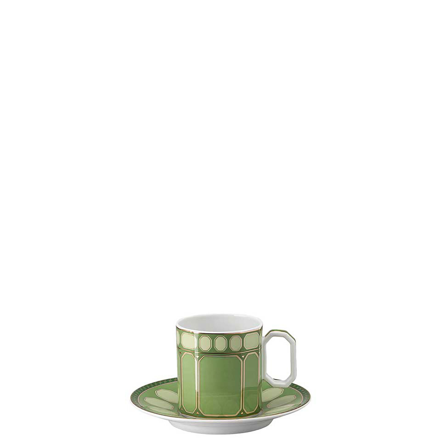 Rosenthal Swarovski Signum Coffee Cup 6 oz &amp; Saucer 5 1/2 Inch Fern Green 10570-426349-14740, MPN: …