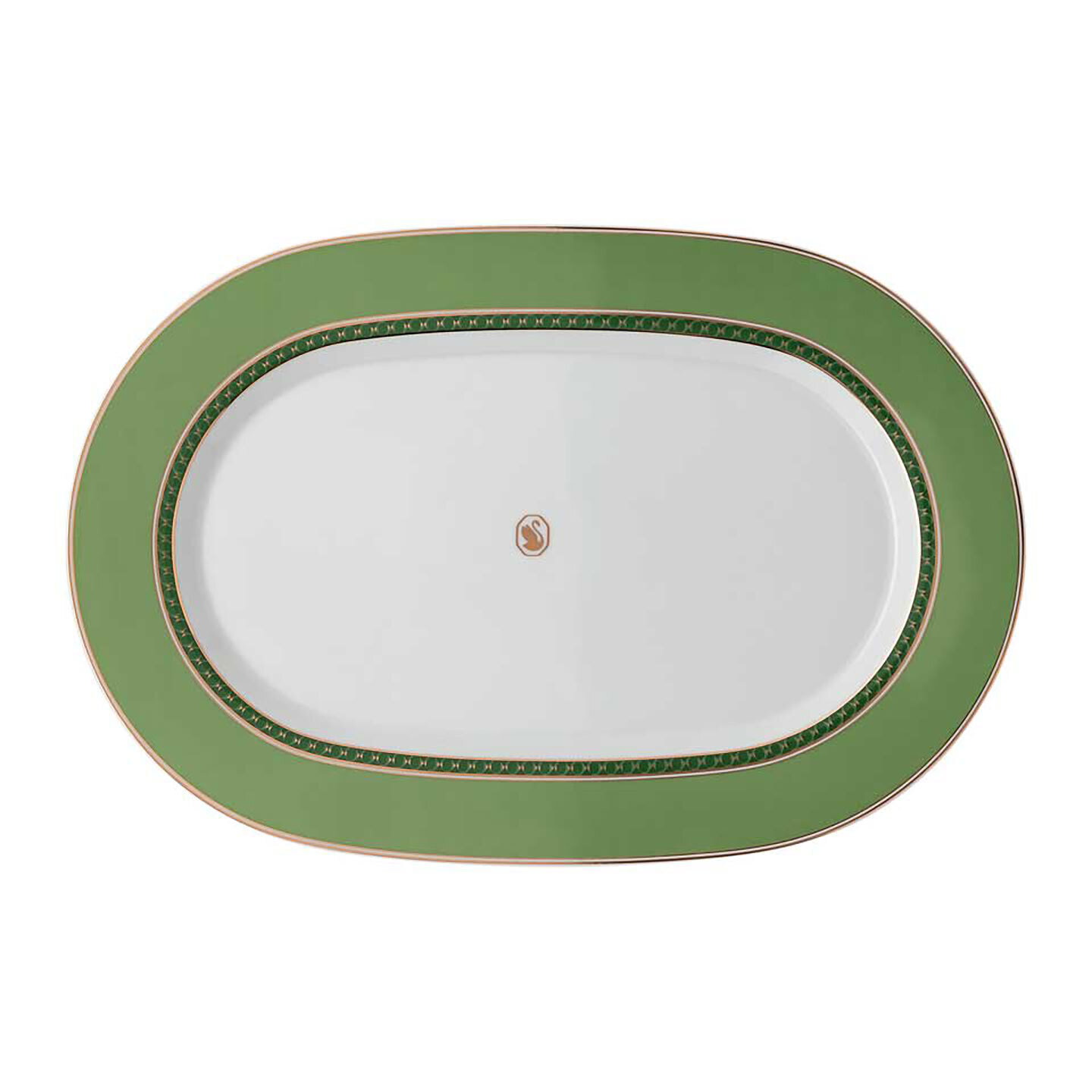 Rosenthal Swarovski Signum Platter 13 1/2 Inch Fern Green 10470-426349-12734, MPN: 10470-426349-127…