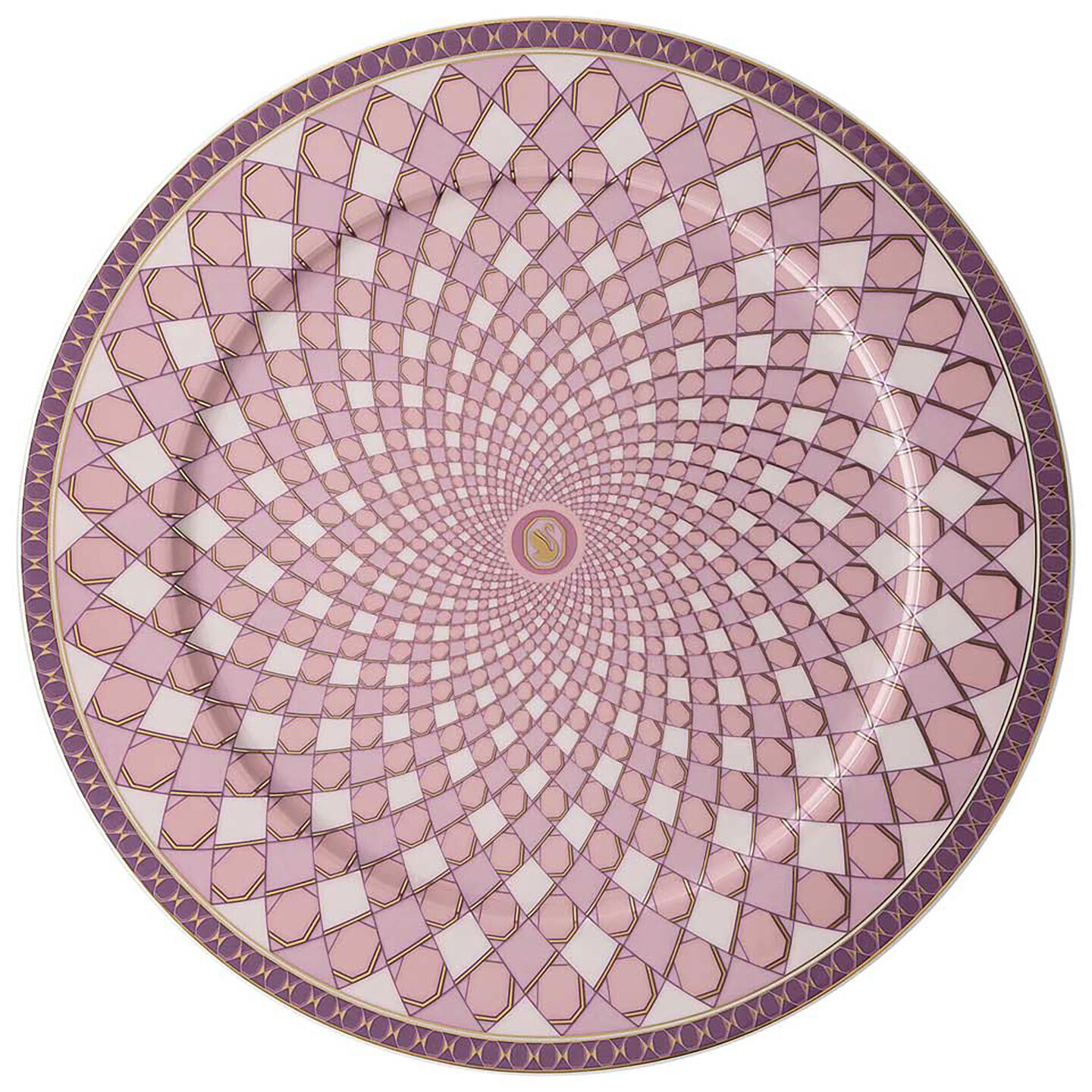 Rosenthal Swarovski Signum Service Plate 13 Inch Rose Pink 10450-426350-10263, MPN: 10450-426350-10…