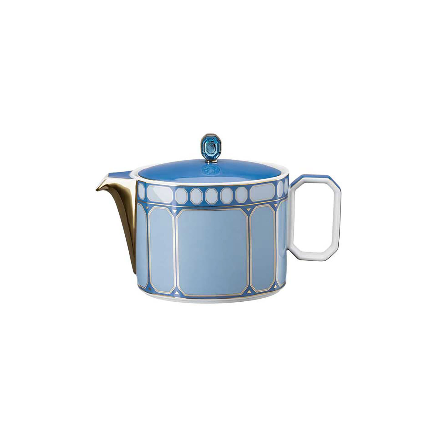 Rosenthal Swarovski Signum Tea Pot Small 25 oz Azure Blue 10570-426351-14220