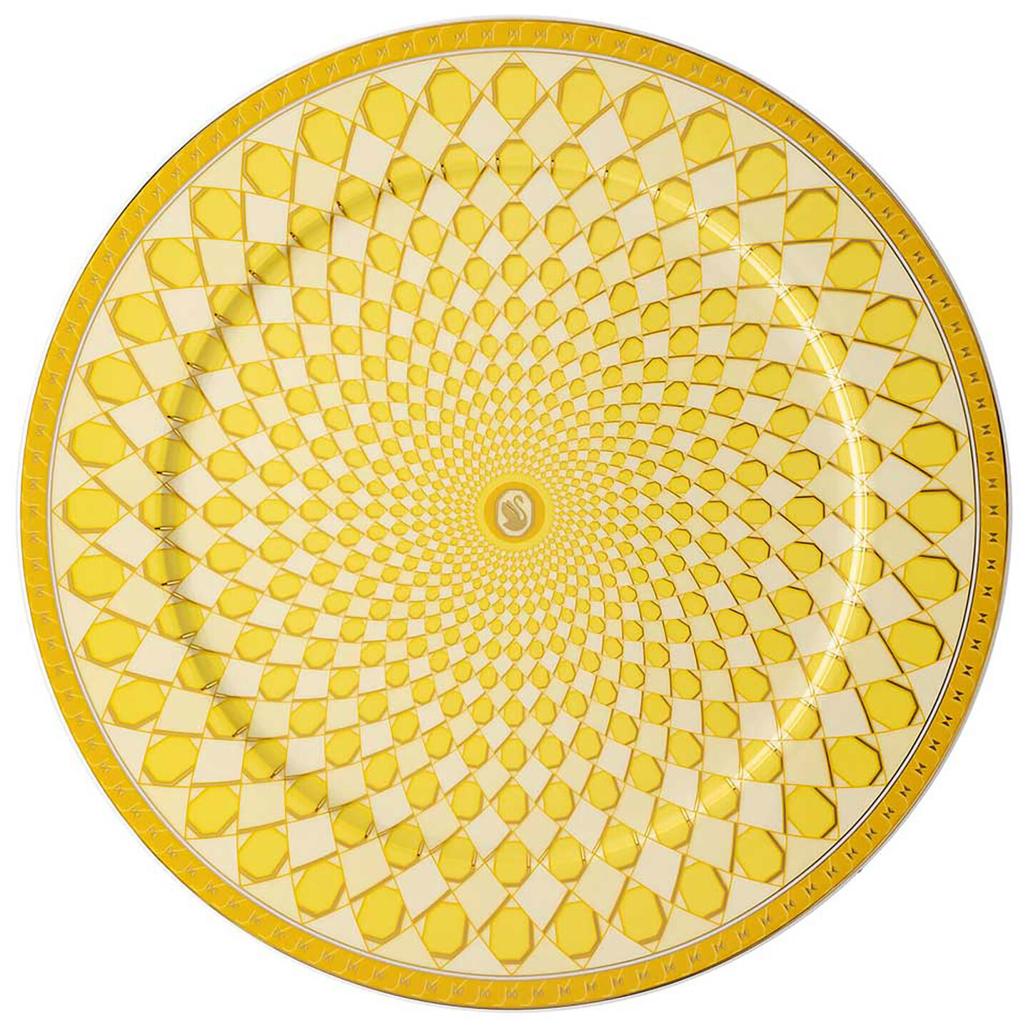 Rosenthal Swarovski Signum Service Plate 13 Inch Jonquil Yellow 10450-426352-10263