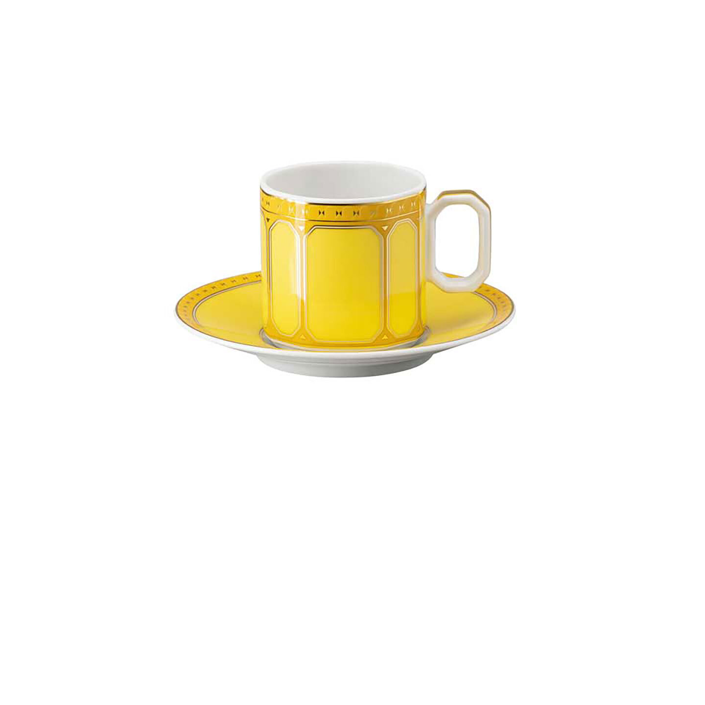 Rosenthal Swarovski Signum AD Cup 3 oz & Saucer 4 1 4 Inch Jonquil Yellow 10570-426352-14715