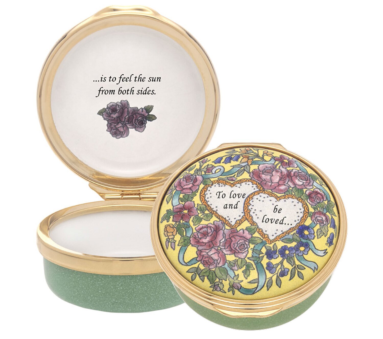 Halcyon Days To Love and be Loved Enamel Box ENTLL0901G