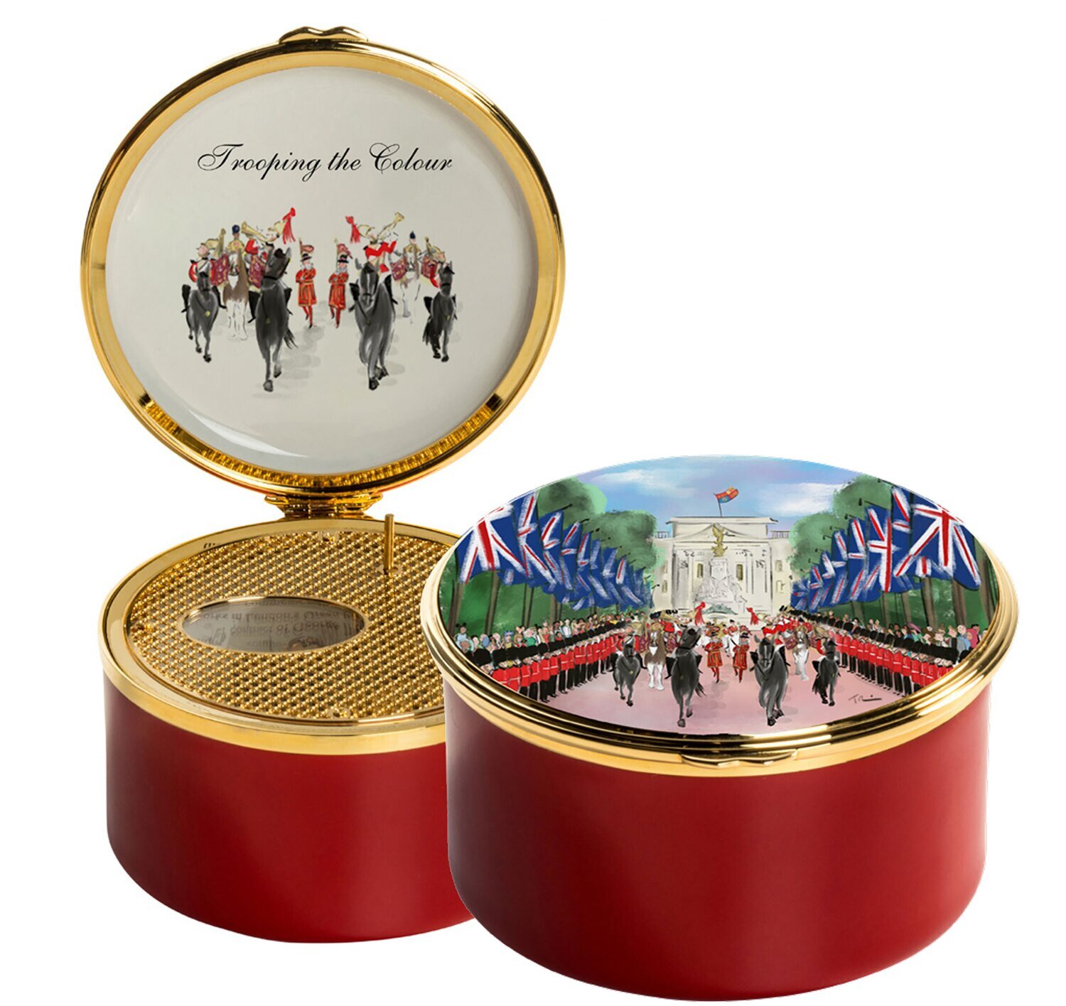 Halcyon Days TR Trooping the Colour Musical Box God Save the King ENTTT0651MG