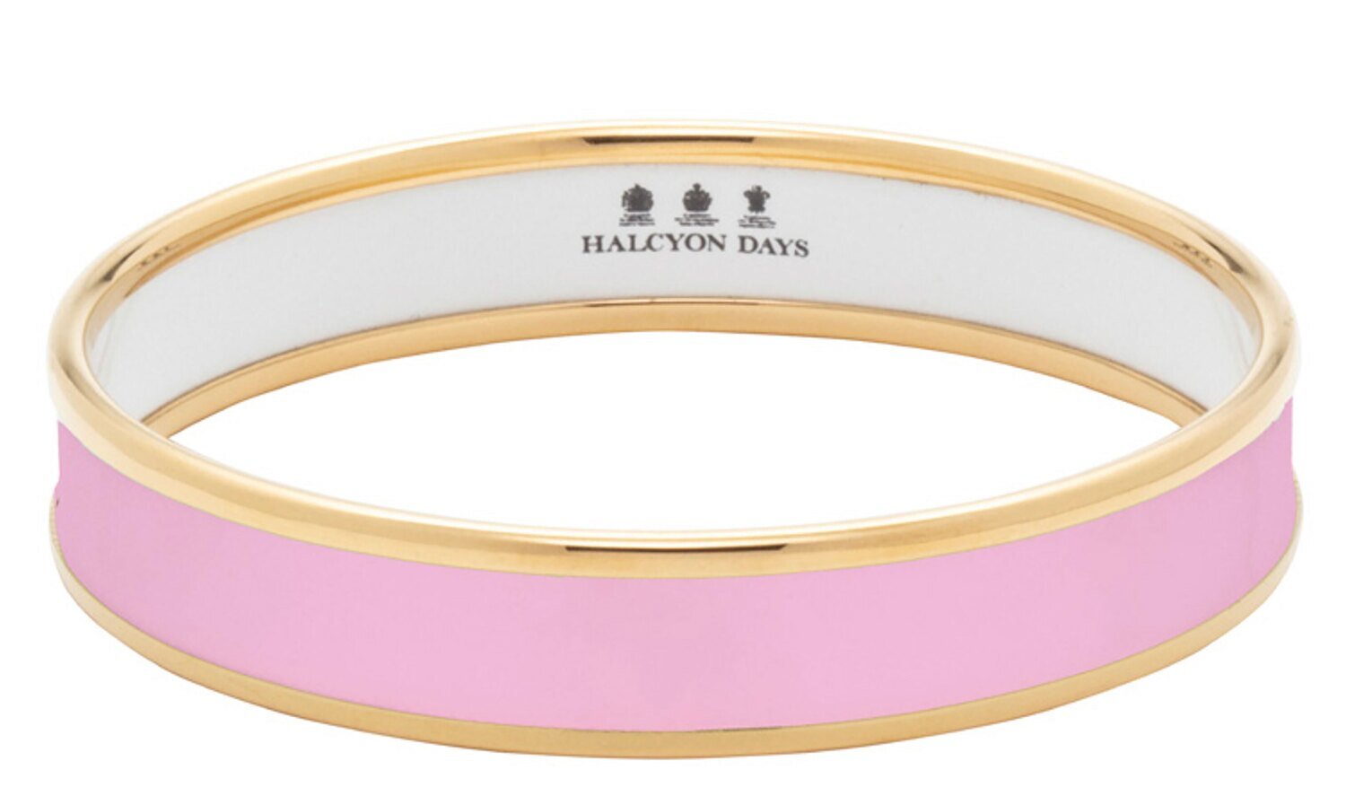 Halcyon Days 1cm Pale Pink Gold Medium Bangle Bracelet PBPLA2610GM