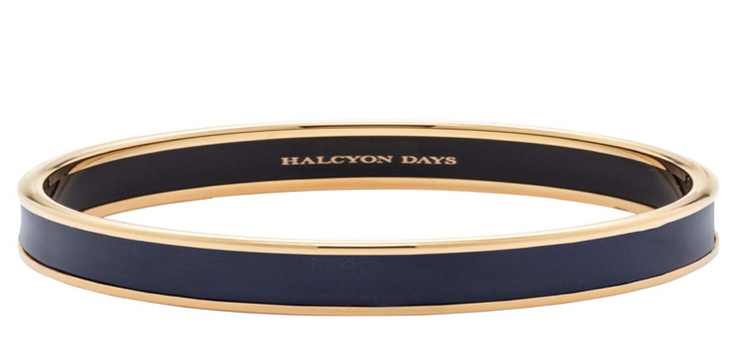 Halcyon Days 6mm Navy Gold Small Bangle Bracelet PBPLA1106GS, MPN: PBPLA1106GS,