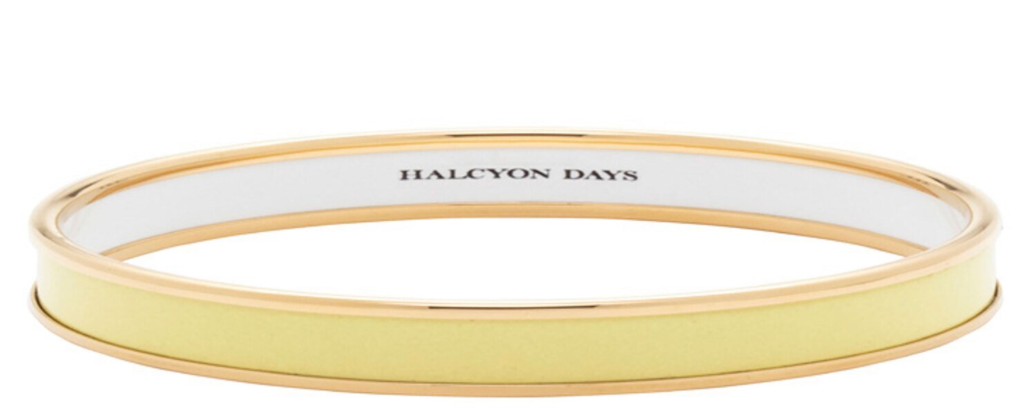 Halcyon Days 6mm Buttercup Gold Small Bangle Bracelet PBPLA2006GS