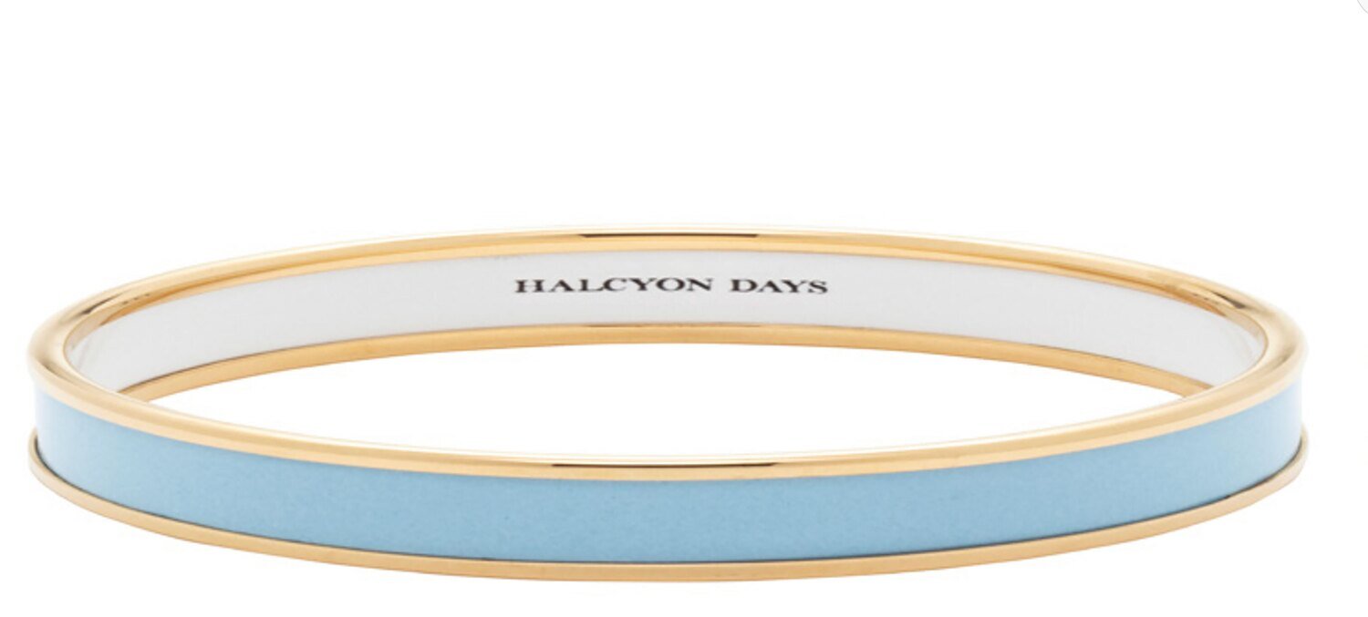 Halcyon Days 6mm Forget me Not Small Bangle Bracelet PBPLA1206GS, MPN: PBPLA1206GS,