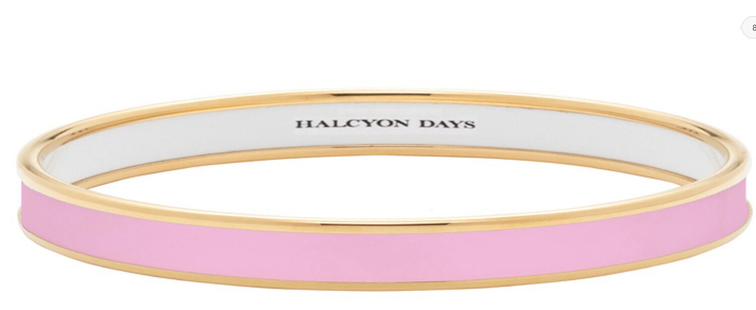 Halcyon Days 6mm Pale Pink Gold Medium Bangle Bracelet PBPLA2606GM