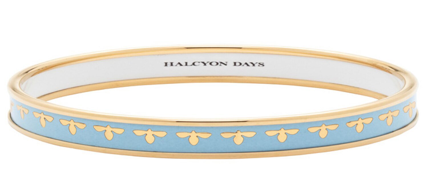 Halcyon Days 6mm Bee Forget me Not Small Bangle Bracelet PBBEE1206GS, MPN: PBBEE1206GS,
