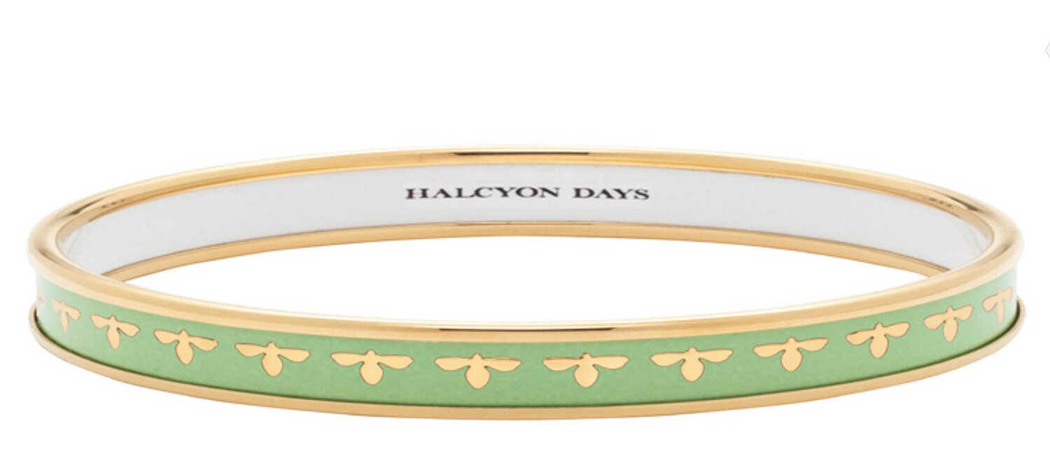 Halcyon Days 6mm Bee Meadow Gold Small Bangle Bracelet PBBEE3906GS, MPN: PBBEE3906GS,