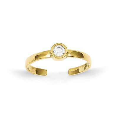 Toe Ring 10k Gold Synthetic Diamond 10C1156, MPN: 10C1156, 886774020198