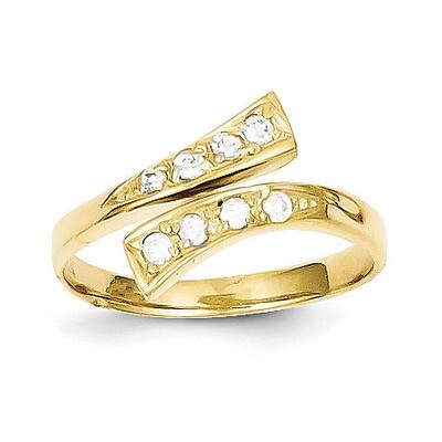 Toe Ring 10k Gold Synthetic Diamond 10C1162, MPN: 10C1162, 886774020259