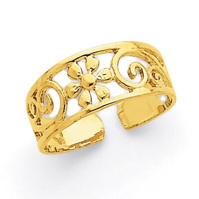 Floral Toe Ring 14k Gold C2062, MPN: C2062, 752908232181