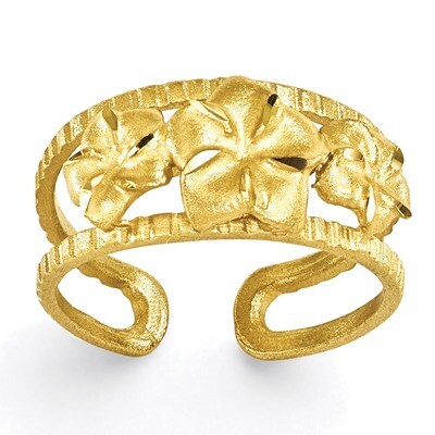 Plumeria Toe Ring 14k Gold C2064, MPN: C2064, 883957202501