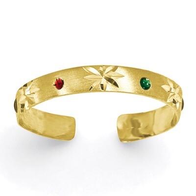 Enameled Toe Ring 14k Gold D963, MPN: D963, 752908234666