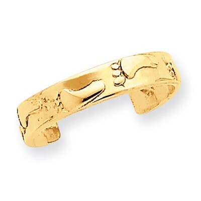Footprints Toe Ring 14k Gold C2070, MPN: C2070, 752908230934