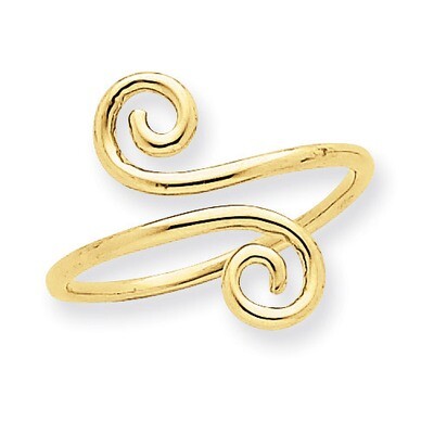 Swirl Toe Ring 14k Gold C2089, MPN: C2089, 752908232174