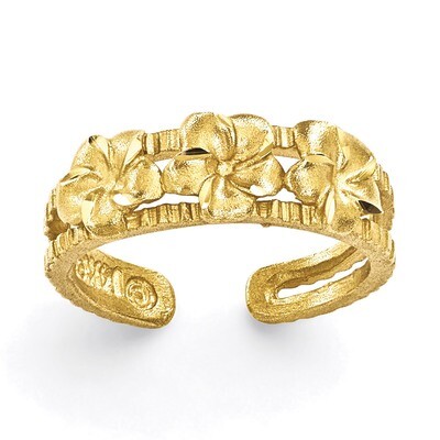 Plumeria Toe Ring 14k Gold C2065, MPN: C2065, 883957202518