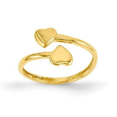 Double Heart Toe Ring 14k Gold D1935, MPN: D1935, 752908234055