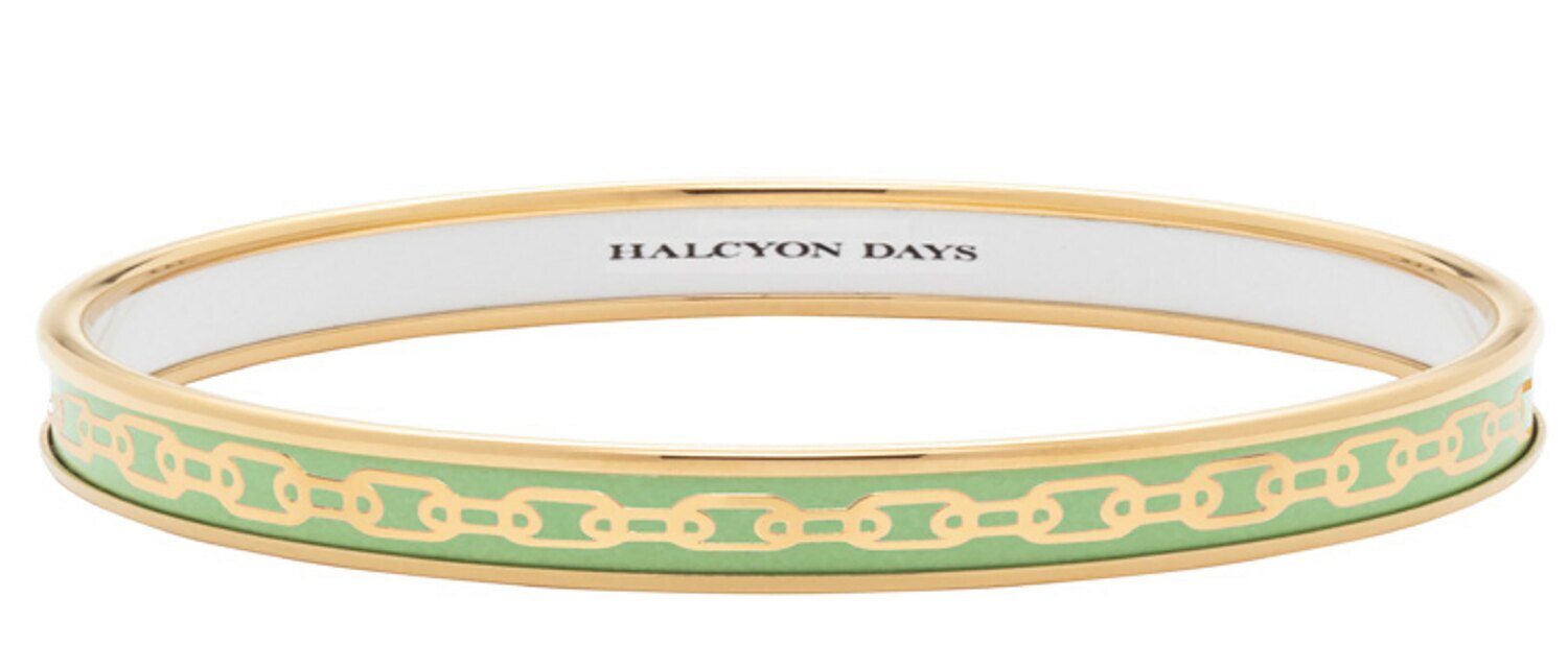 Halcyon Days 6mm Chain Meadow Gold Medium Bangle Bracelet PBCHA3906GM, MPN: PBCHA3906GM,