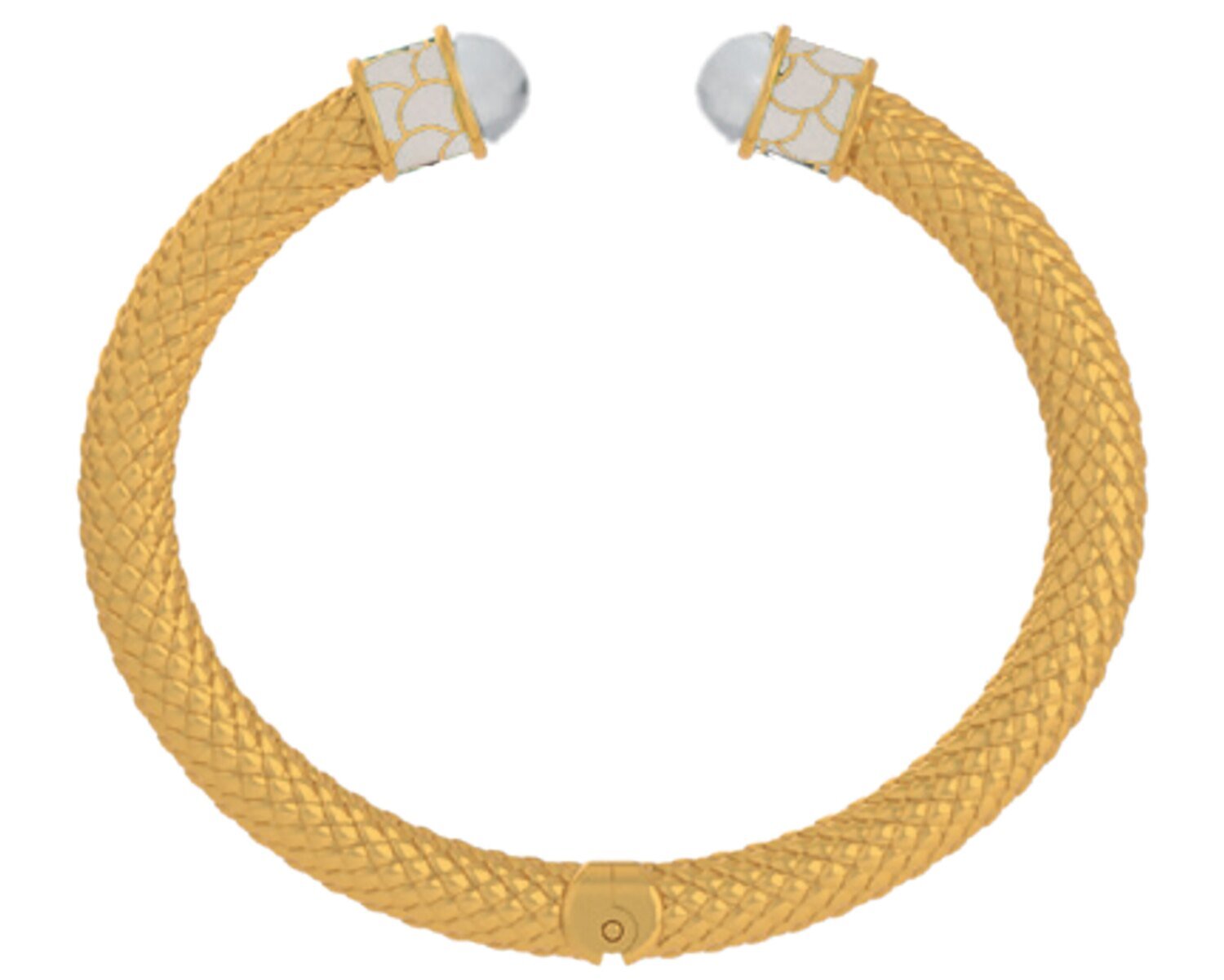 Halcyon Days Minoan Diamond Jewel Gold Hinged Torque Bangle Bracelet BRMIN31SHTG, MPN: BRMIN31SHTG,