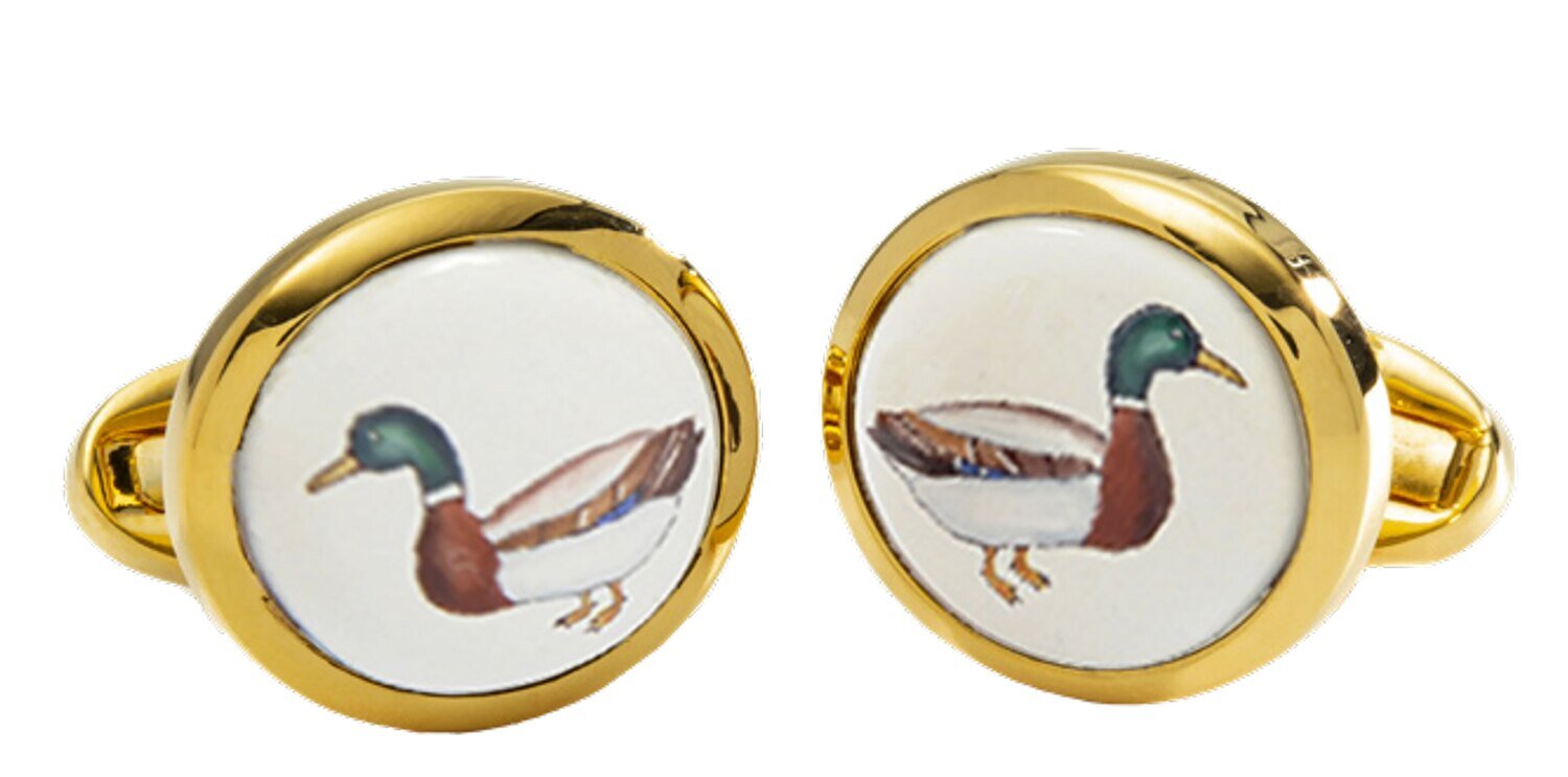 Halcyon Days Mallard Round Gold Cuff Braceletlinks CLMAL05RDG, MPN: CLMAL05RDG,