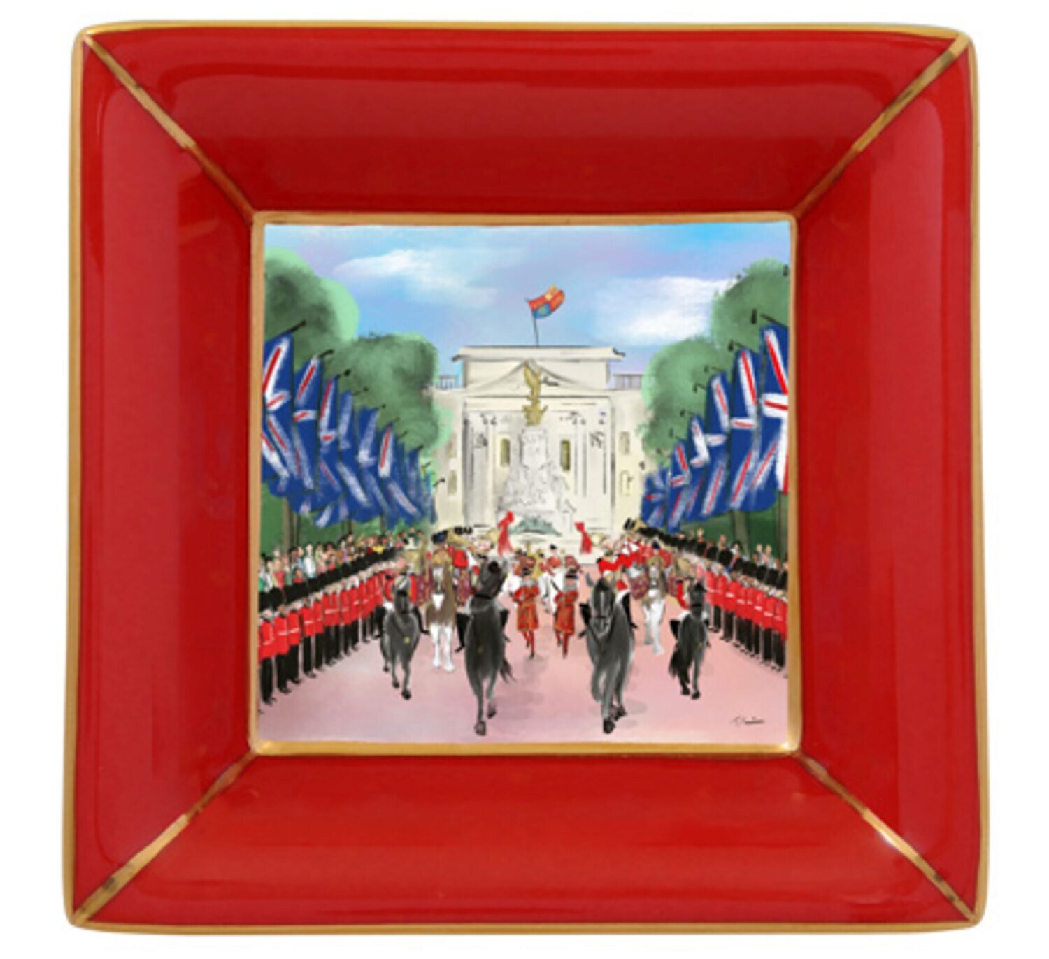 Halcyon Days TR Trooping the Colour Square Tray BCTTT06STG, MPN: BCTTT06STG,