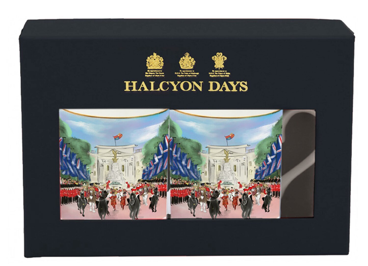 Halcyon Days TR Trooping the Colour Mug Set of 2 BCTTT01MSG