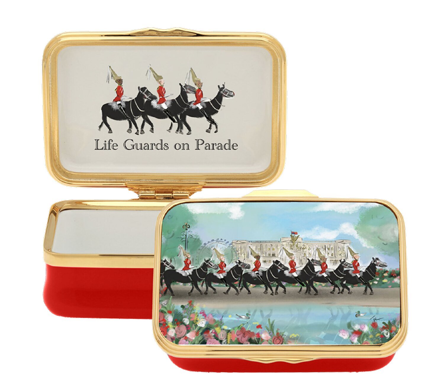 Halcyon Days TR Life Guards on Parade Enamel Box ENTLG0623G, MPN: ENTLG0623G,