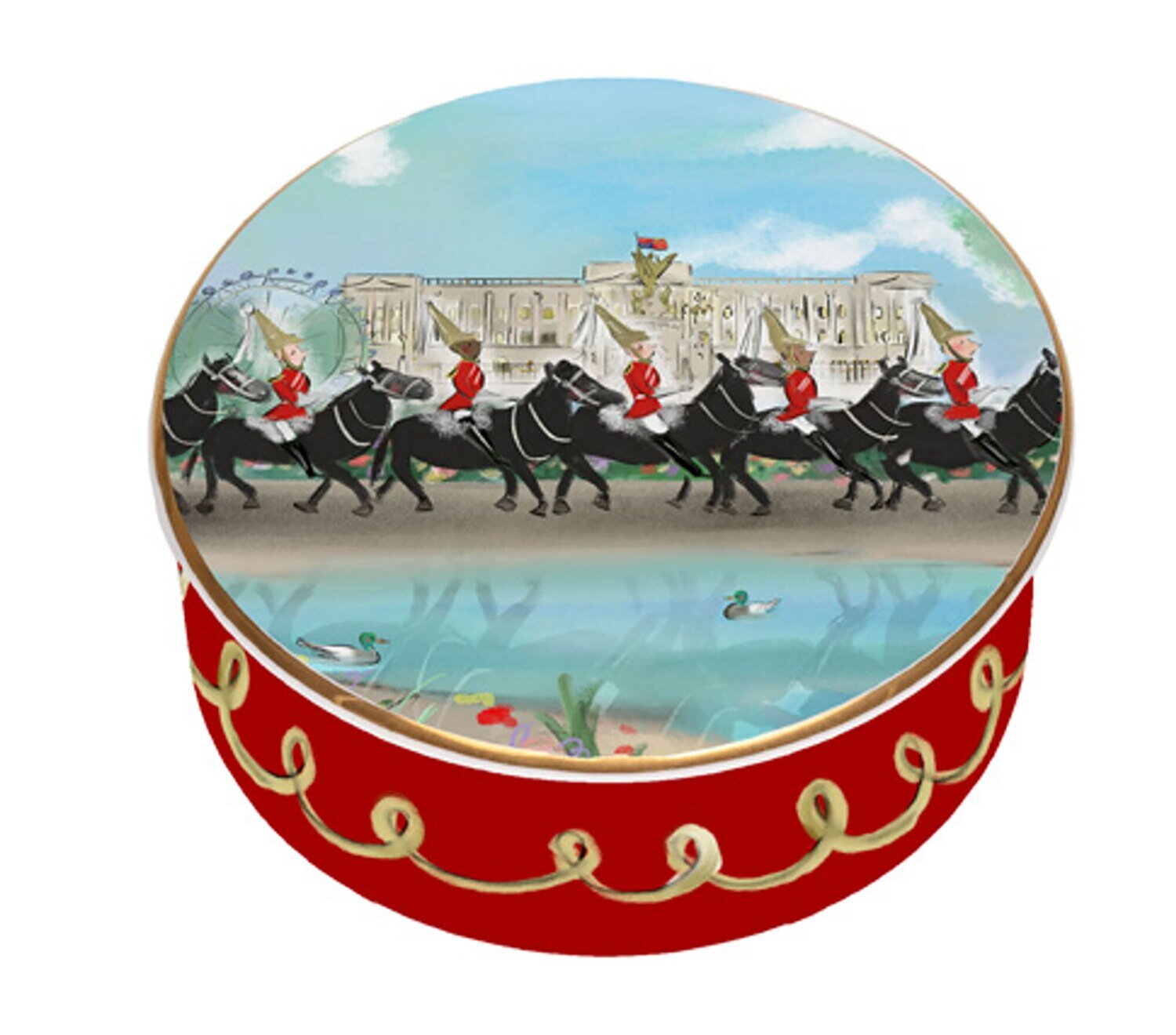 Halcyon Days TR Life Guards on Parade Round Trinket Box BCTLG01RBG, MPN: BCTLG01RBG,