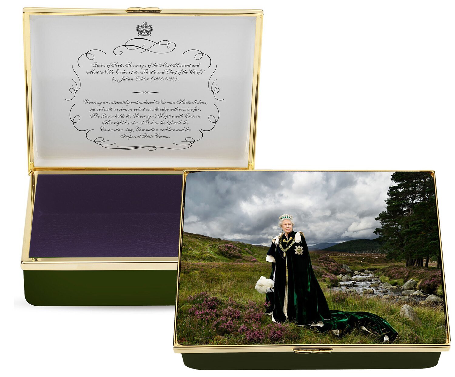 Halcyon Days HM Queen of Scotts by Julian Calder Prestige Enamel Box LE 96 ENHQS0914LG, MPN: ENHQS0…