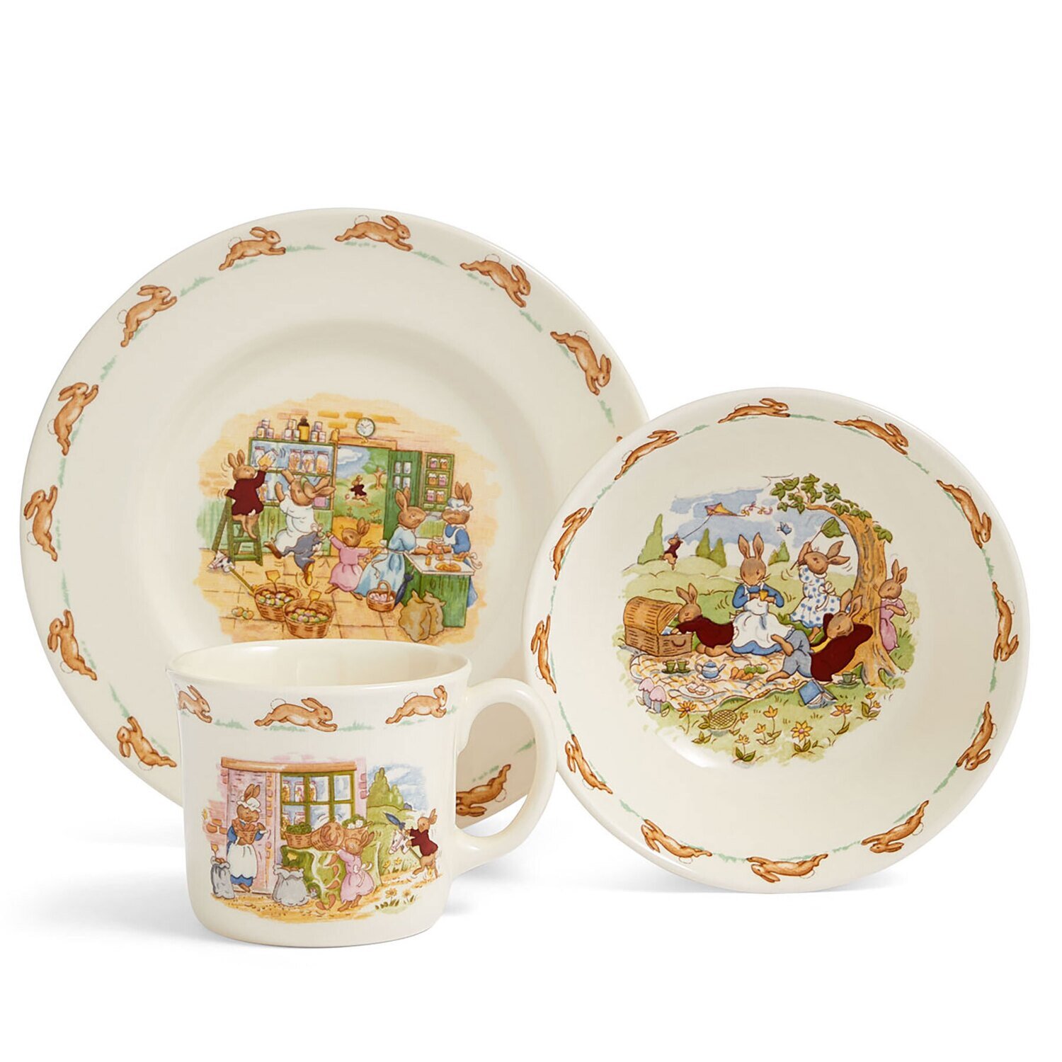 Royal Doulton Bunnykins Childrens Bowl Plate & Mug 3-Piece Set 1064978