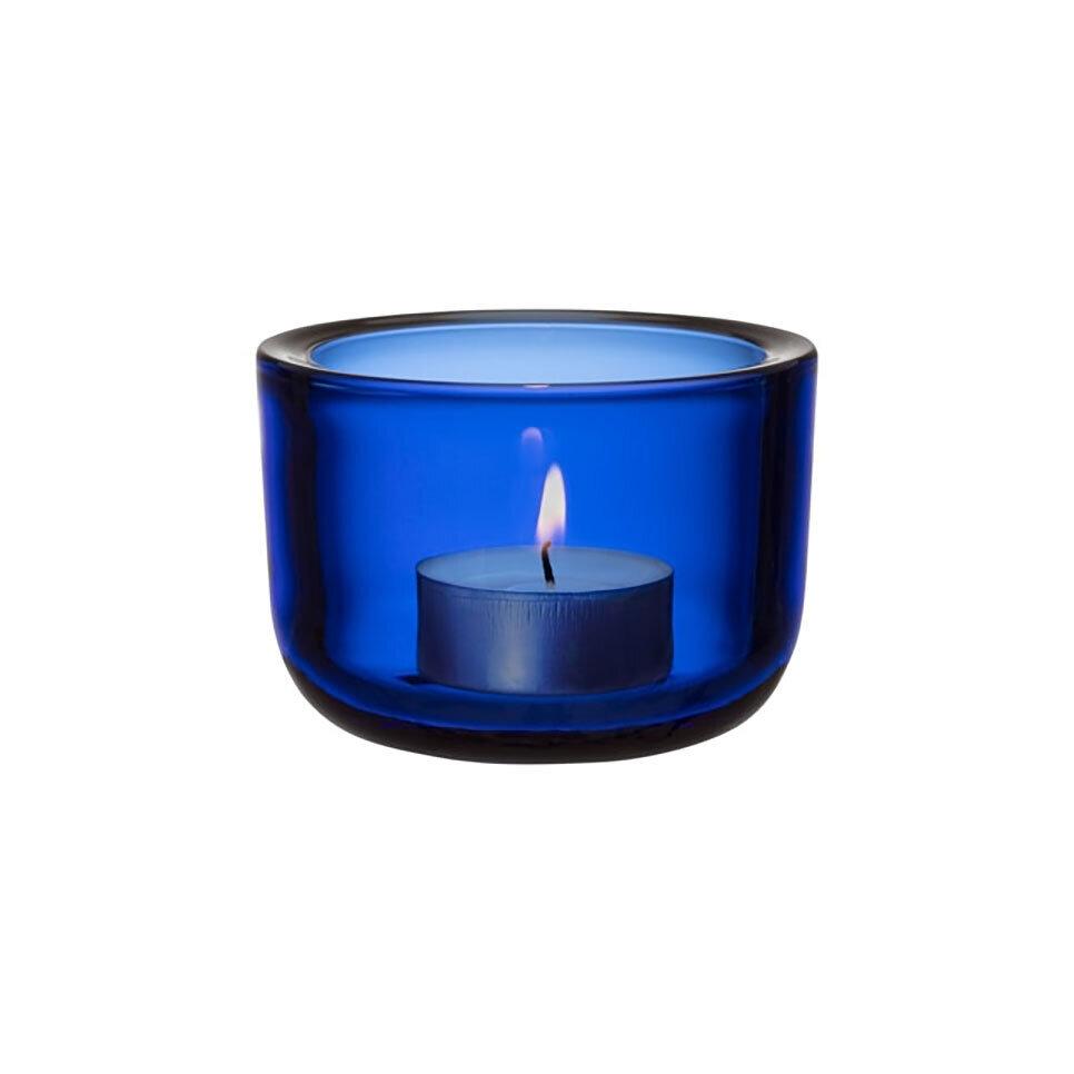 Iittala Valkea Tealight Candleholder 2.25 Inch Ultramarine Blue 1066663
