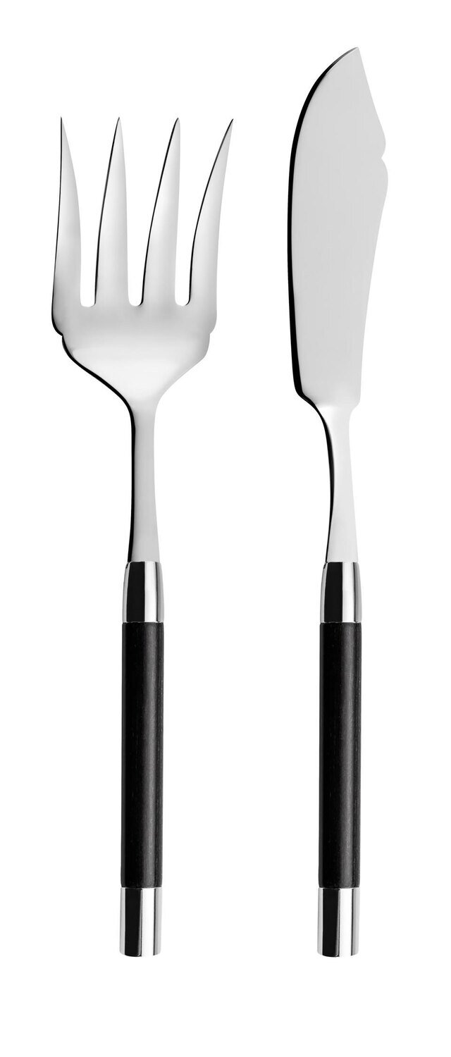 Capdeco Conty Black Wood Fish Serving Set CON78-SP, MPN: CON78-SP, 3700922746105