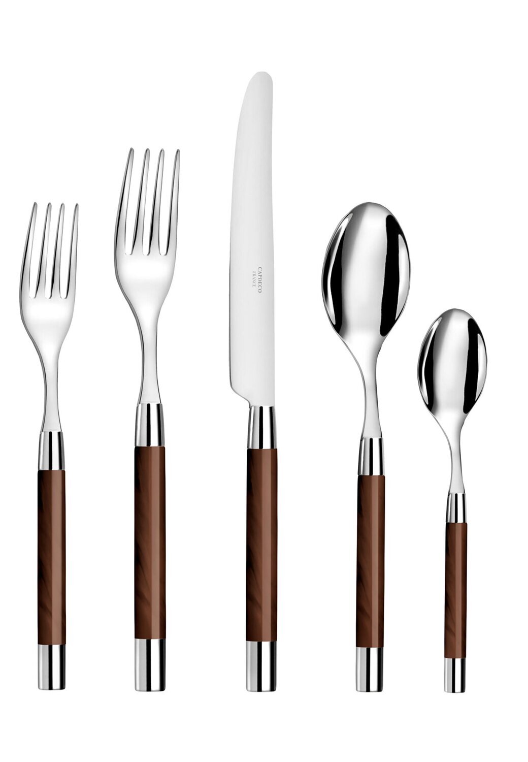 Capdeco Conty Brown 5 Piece Place Setting CON37-5SET, MPN: CON37-5SET, 3700922717761