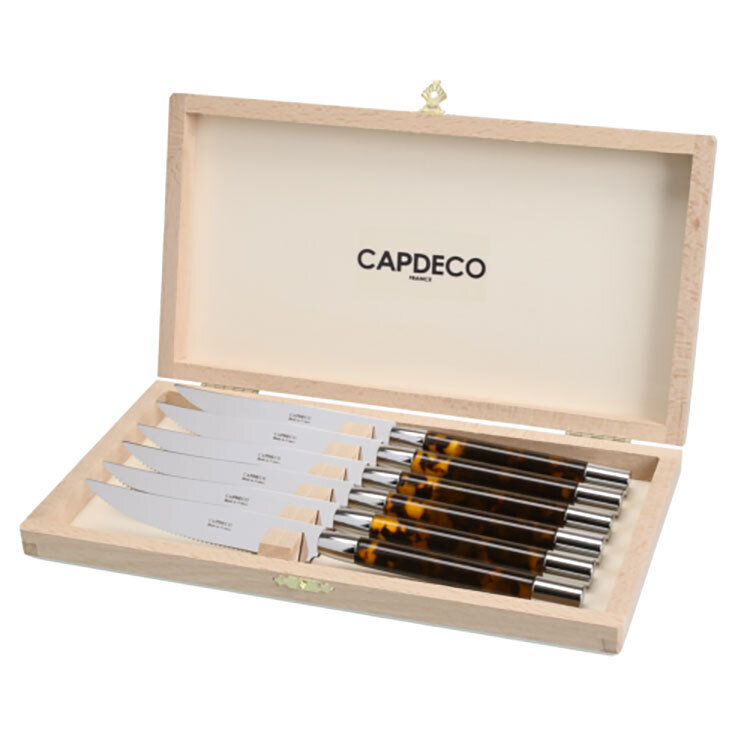 Capdeco Conty Tortoise Set of 6 Steak Knive CON54-6KS