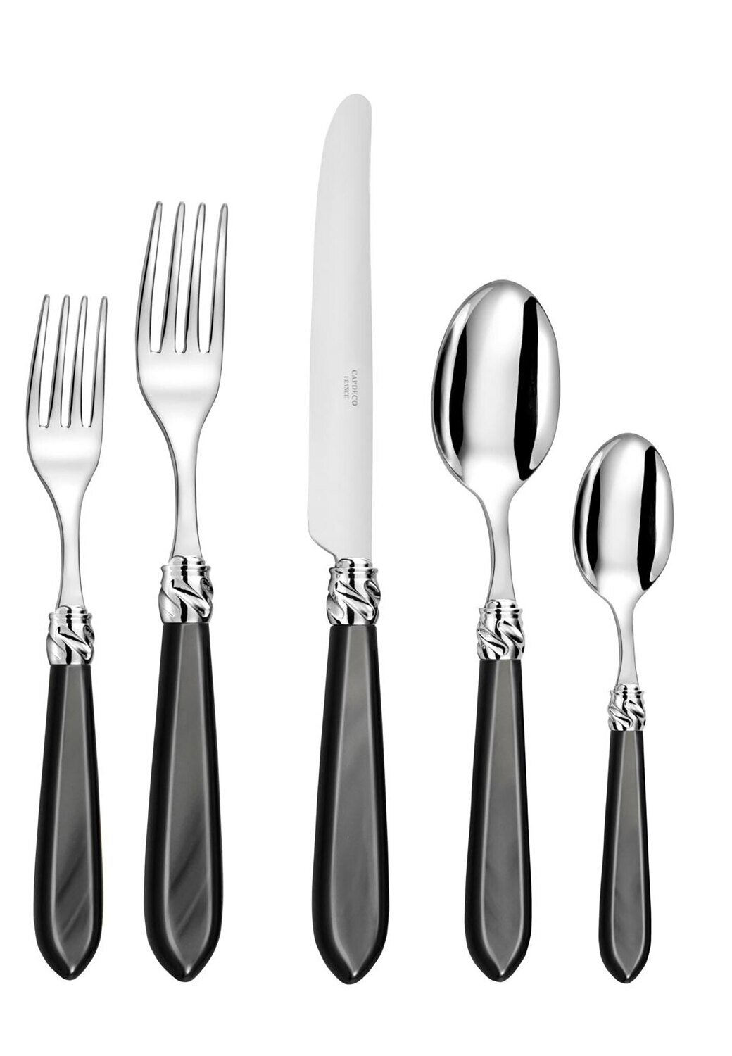 Capdeco Diana Black 5 Piece Place Setting DIA65-5SET, MPN: DIA65-5SET, 3700922717143