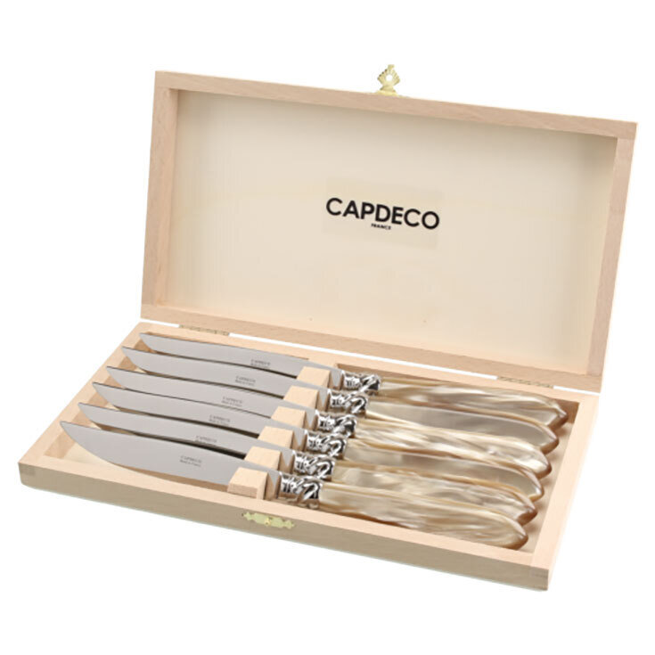Capdeco Diana Horn Set of 6 Steak Knives DIA55-6KS, MPN: DIA55-6KS, 3700922730883