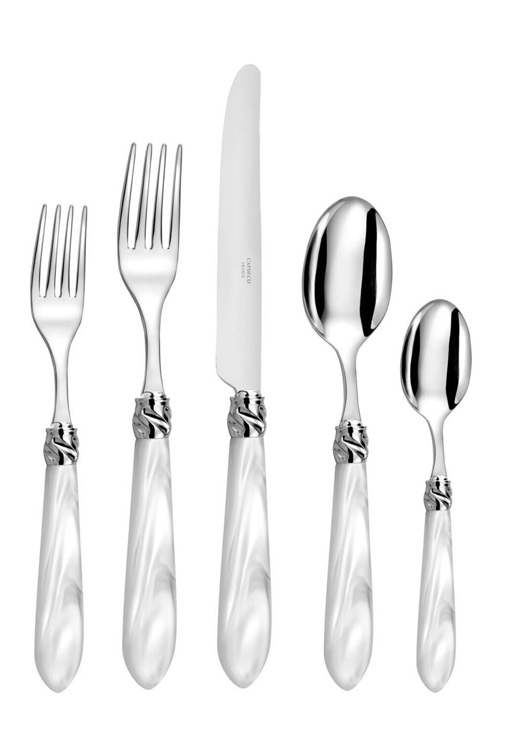 Capdeco Diana Pearly White 5 Piece Place Setting DIA00N-5SET, MPN: DIA00N-5SET,