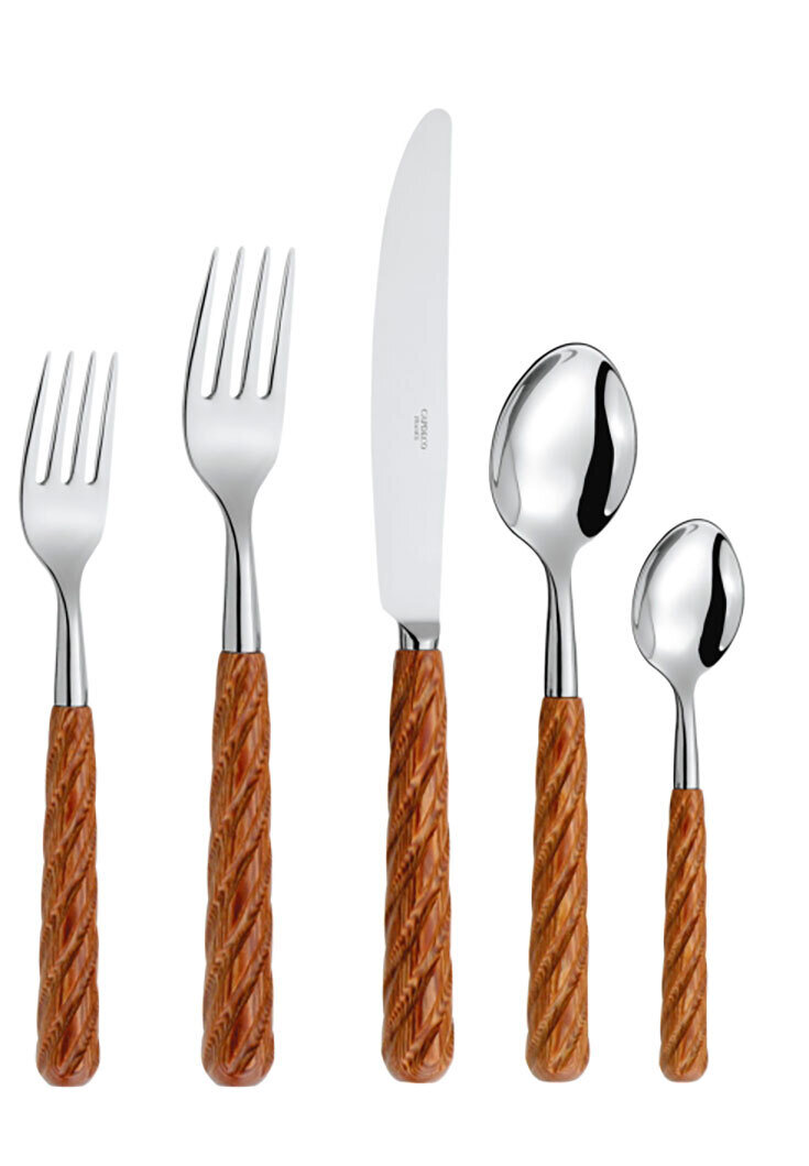 Capdeco Ellipse Wood 5 Piece Place Setting TOR70-5SET, MPN: TOR70-5SET, 3700922717860