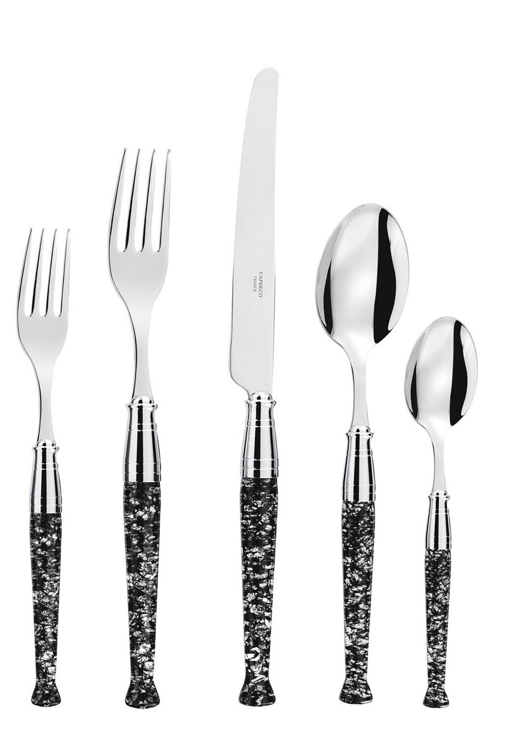 Capdeco Lido Black 5 Piece Place Setting LID48-5SET, MPN: LID48-5SET, 3700922716986