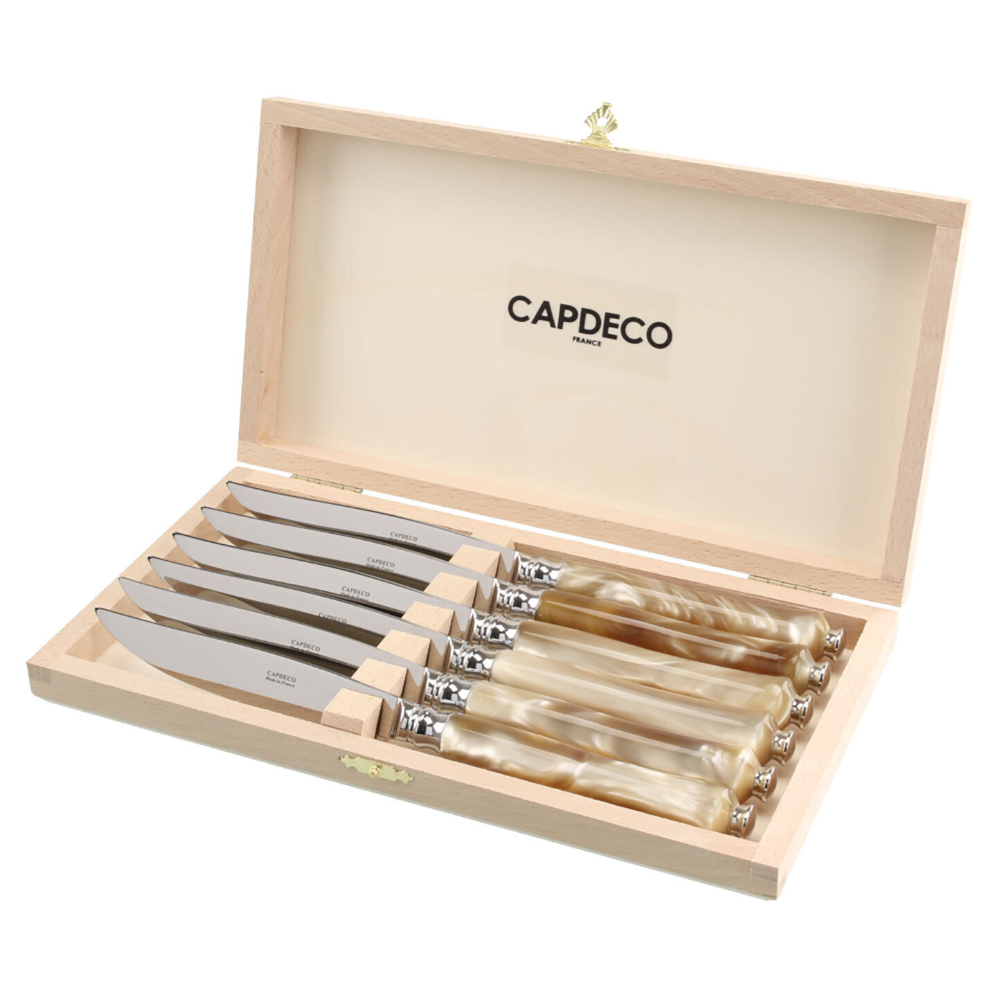 Capdeco Pluton Pearl Set of 6 Steak Knives PLU50-6KS, MPN: PLU50-6KS, 3700922732016