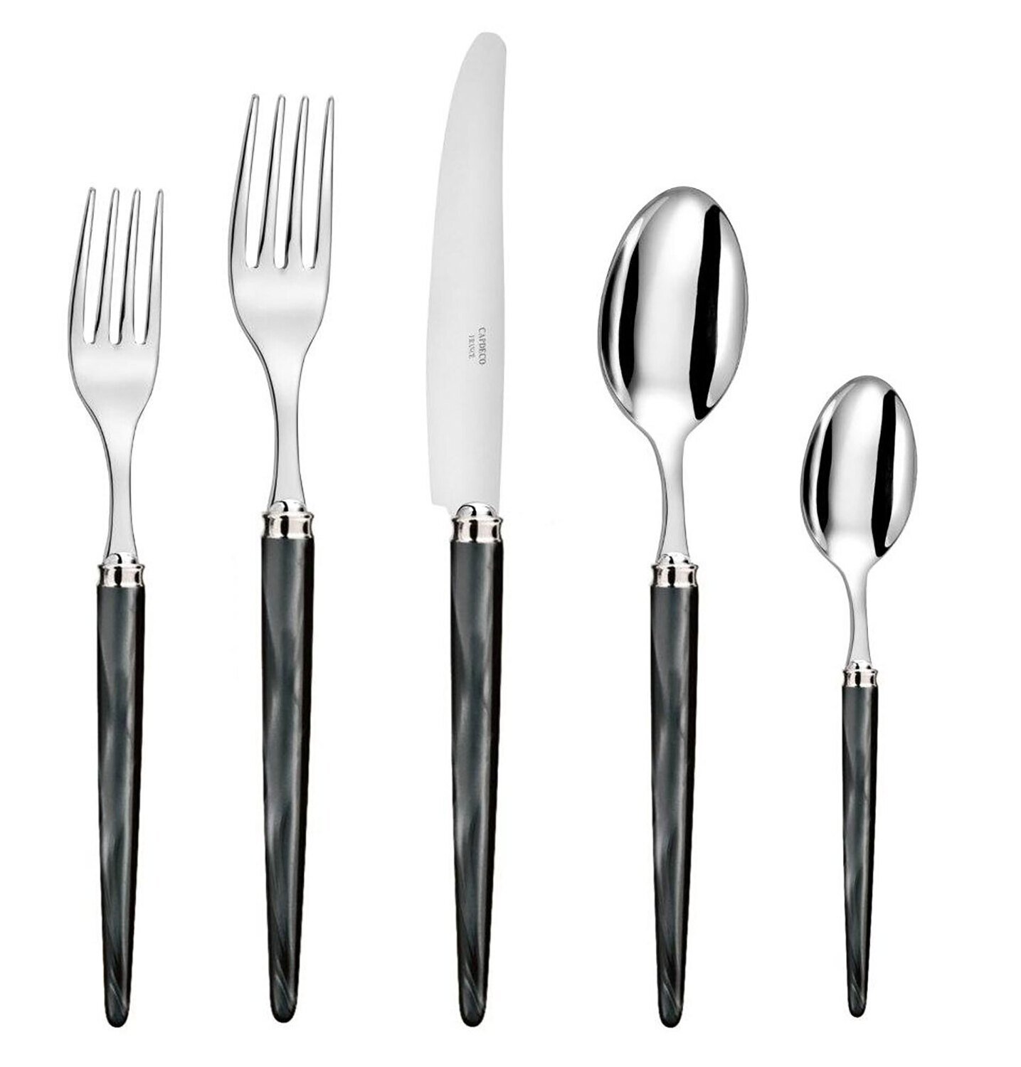 Capdeco Tang Black 5 Piece Place Setting TAN65-5SET, MPN: TAN65-5SET, 3700922742473