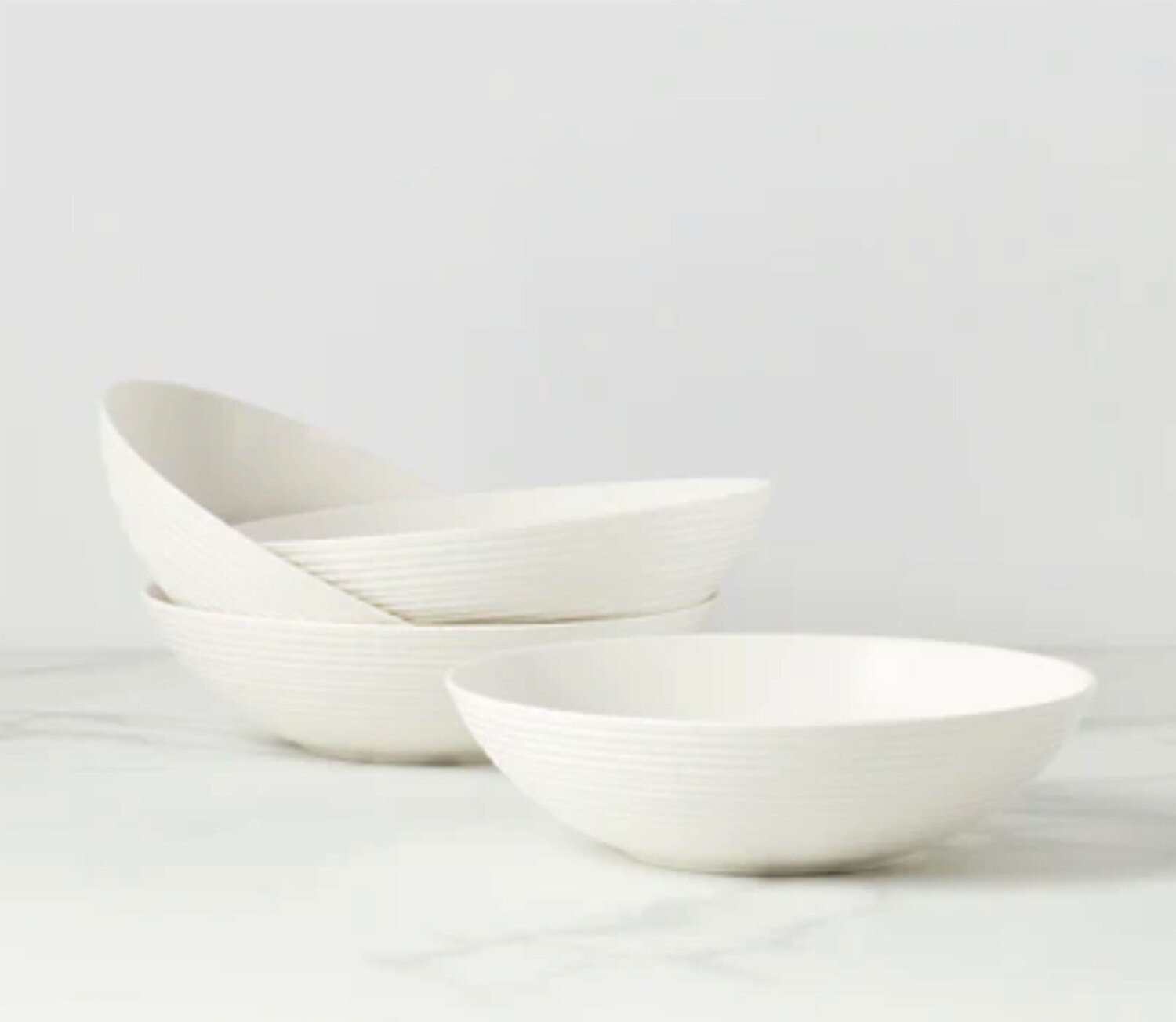 Lenox Lx Collective White Low Bowls Set of 4 894663