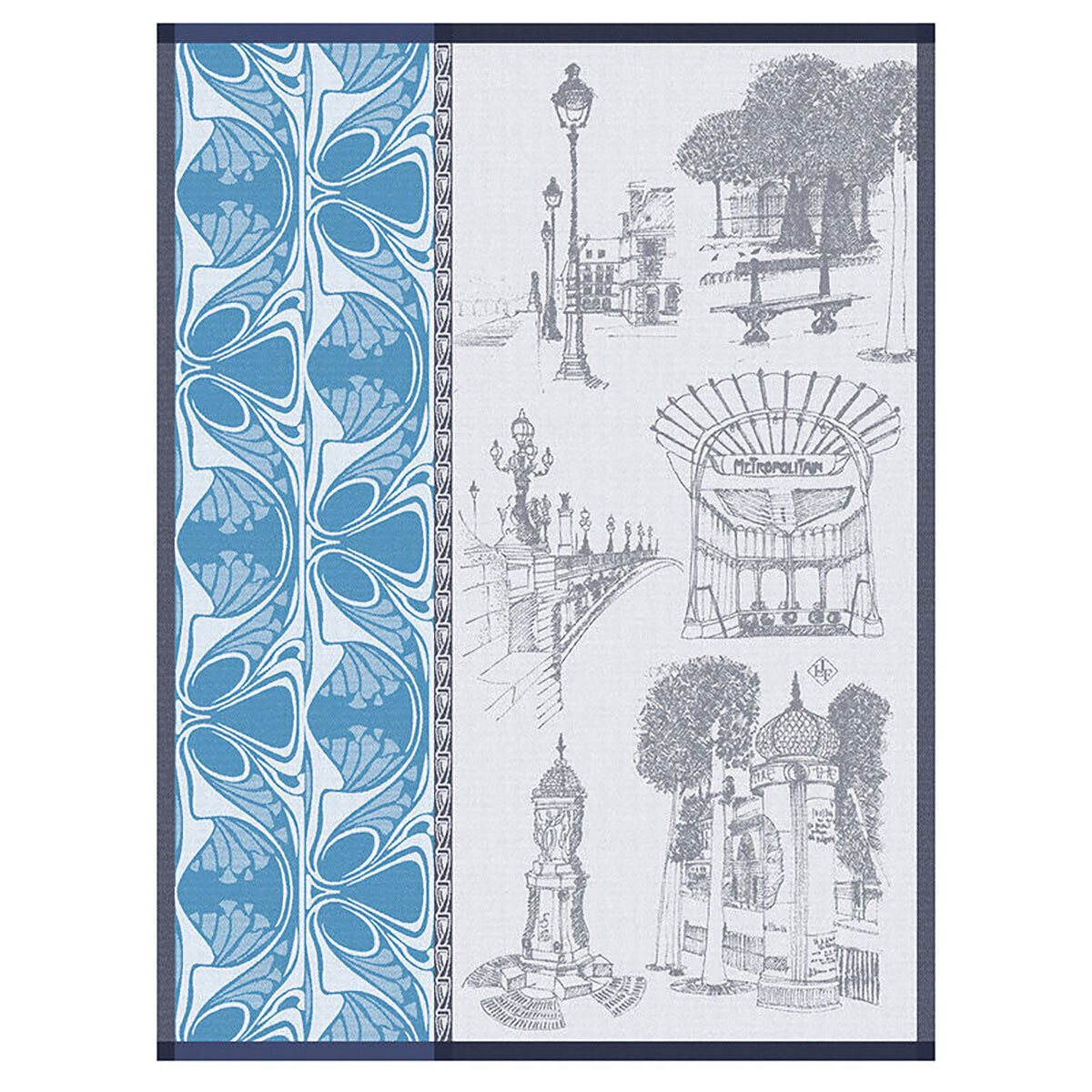Le Jacquard Francais Carnet De Paris Seine Tea Towel 24 x 31 Inch 28556 Set of 4, MPN: 28556, 36602…