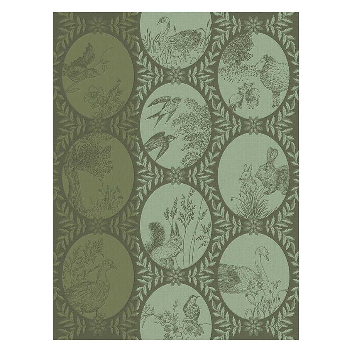 Le Jacquard Francais Josephine Green Tea Towel 24 x 31 Inch 28537 Set of 4, MPN: 28537, 36602692853…